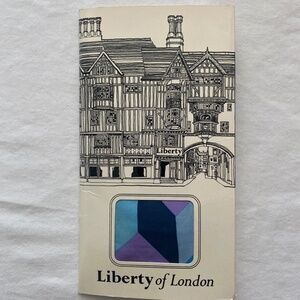 Vintage Liberty of London Silk Scarf - Bold Geometric Cube Print  w OG packaging